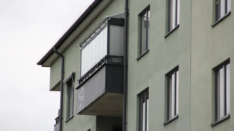 Balkonginglasning i Knivsta